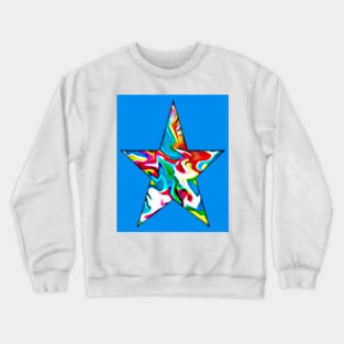 Ghost star blue 5 Crewneck Sweatshirt